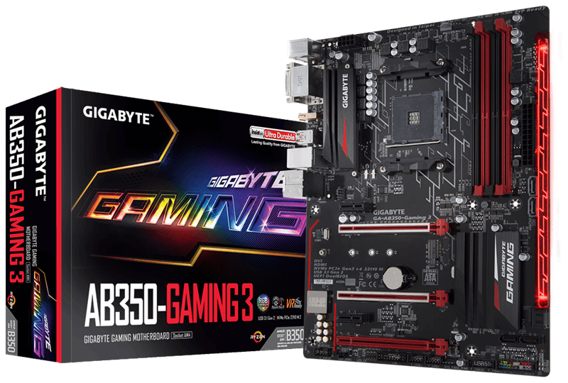 Mainboard GIGABYTE GA-AB350-Gaming 3 (rev. 1.0) Socket AM4  817S